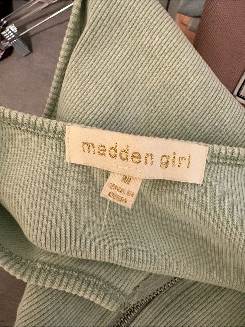 Madden Girl Ribbed Zip-Front Tank - Picture 4 of 4